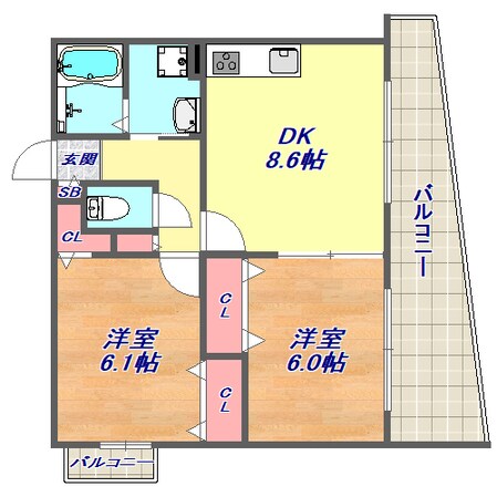 アイテラス甲南の物件間取画像